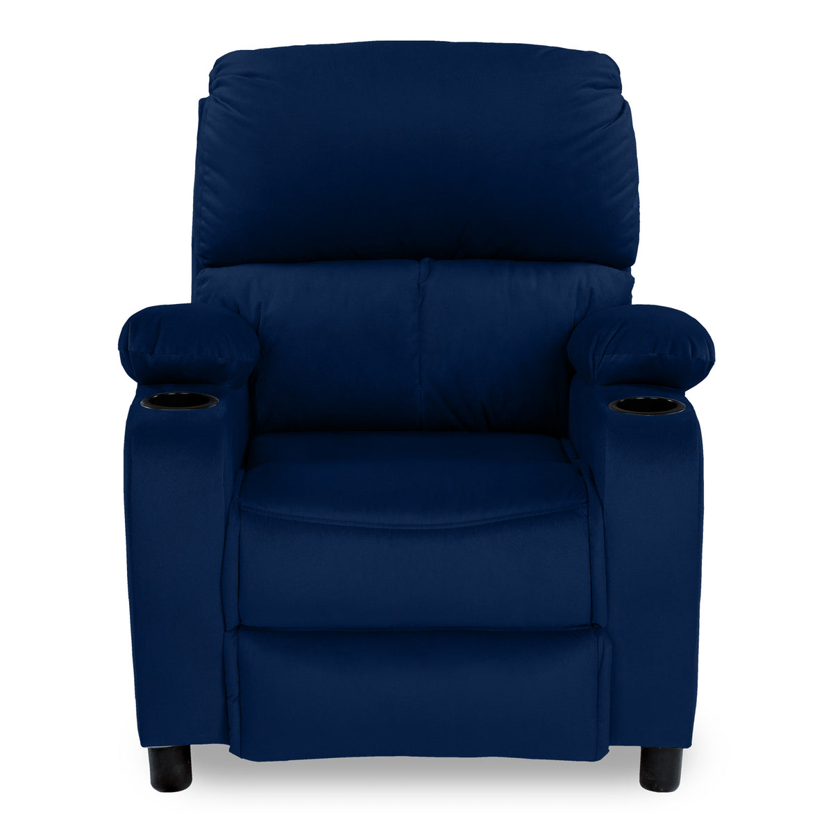 Velvet Classic Cinematic Recliner Chair with Cups Holder - NZ70 Dark Blue
