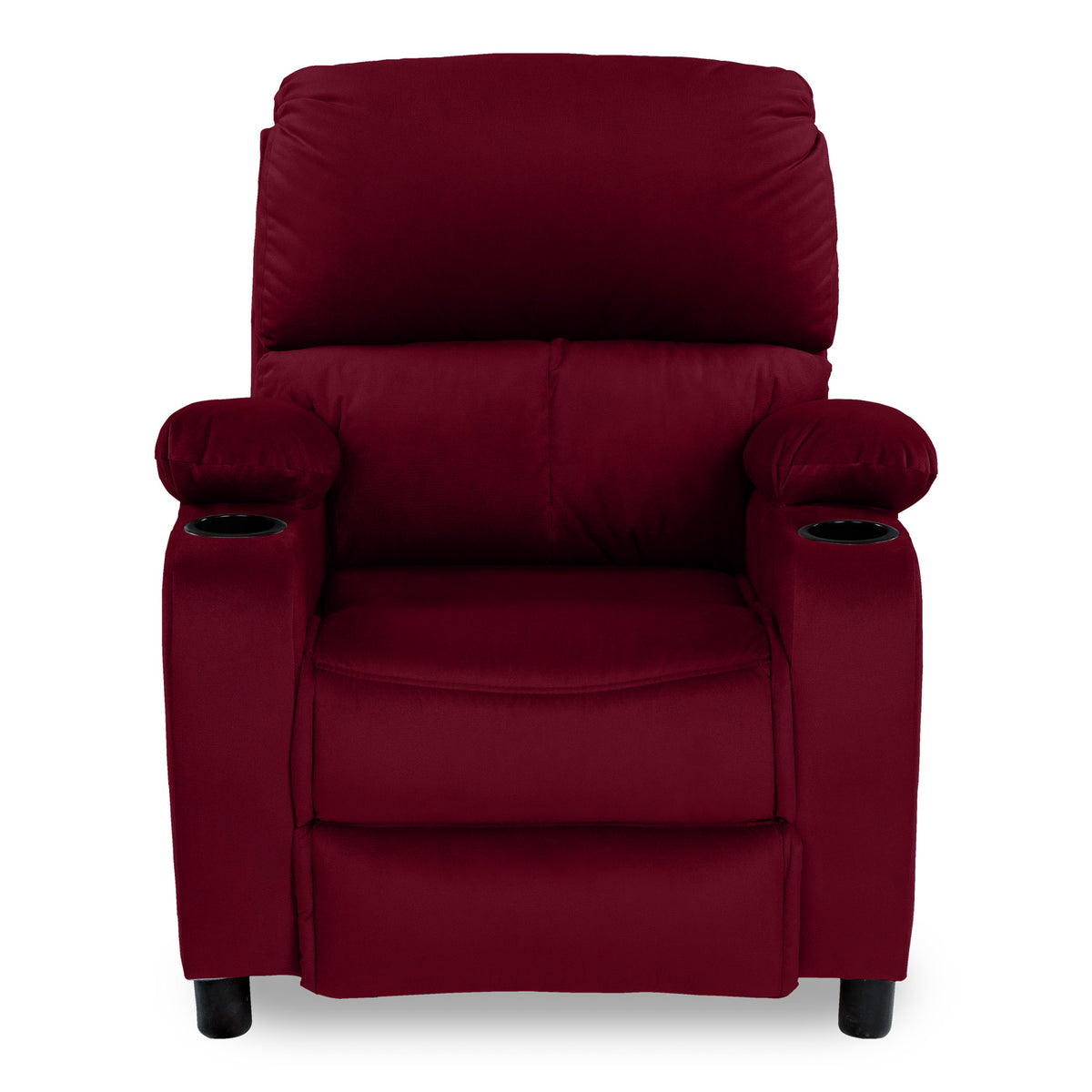Velvet Classic Cinematic Recliner Chair with Cups Holder - NZ70 Burgundy