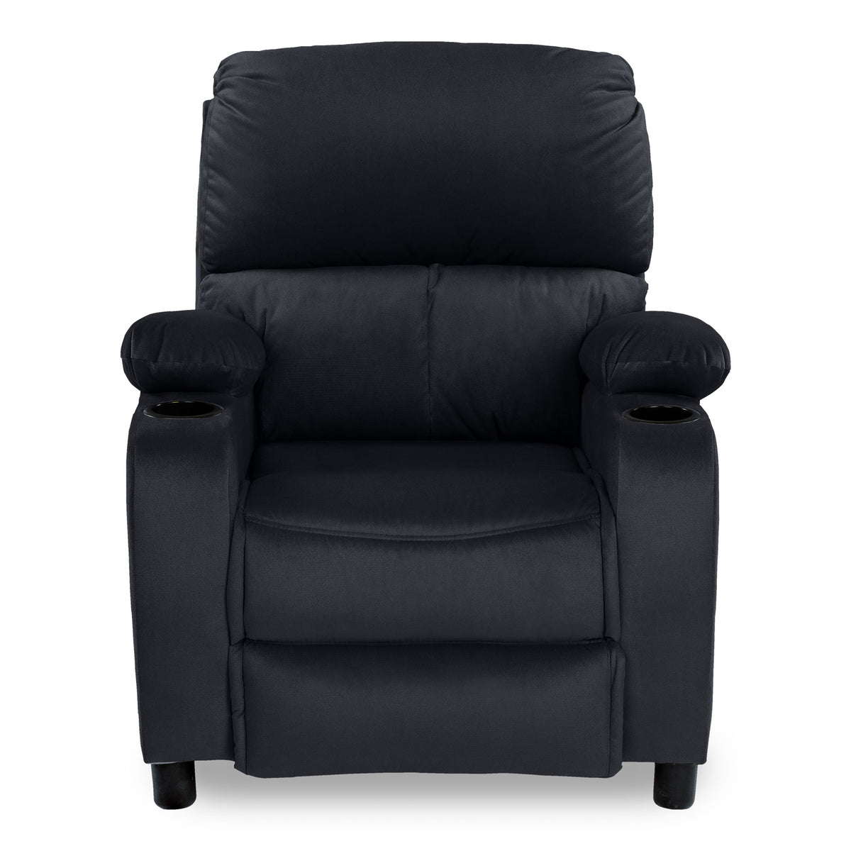 Velvet Classic Cinematic Recliner Chair with Cups Holder - NZ70 Dark Grey