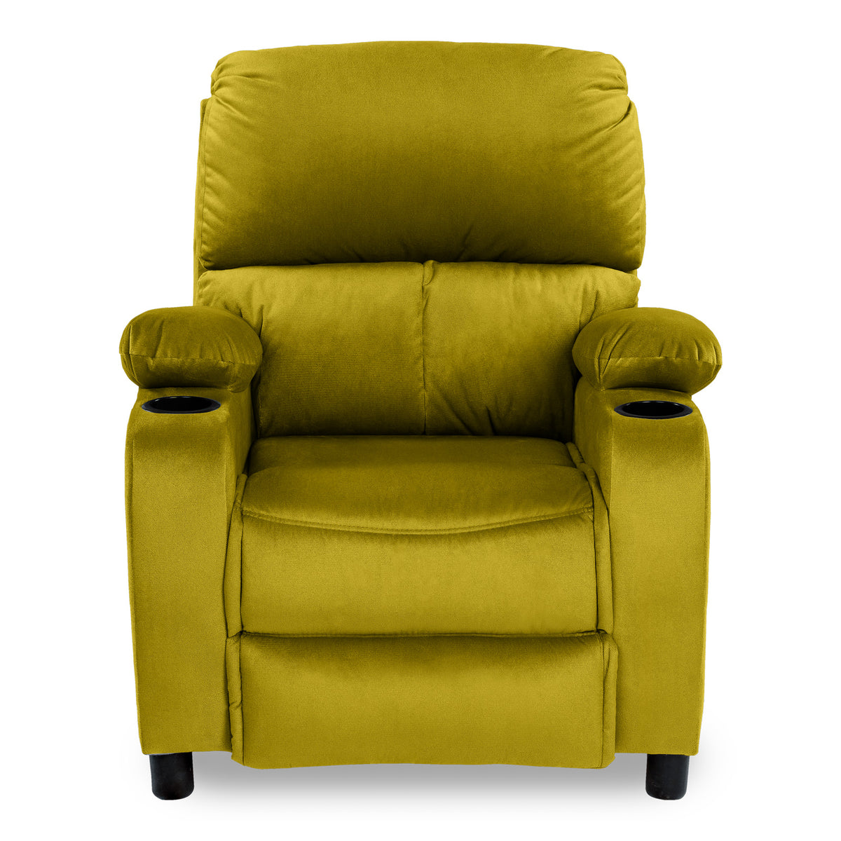 Velvet Classic Cinematic Recliner Chair with Cups Holder - NZ70 Black