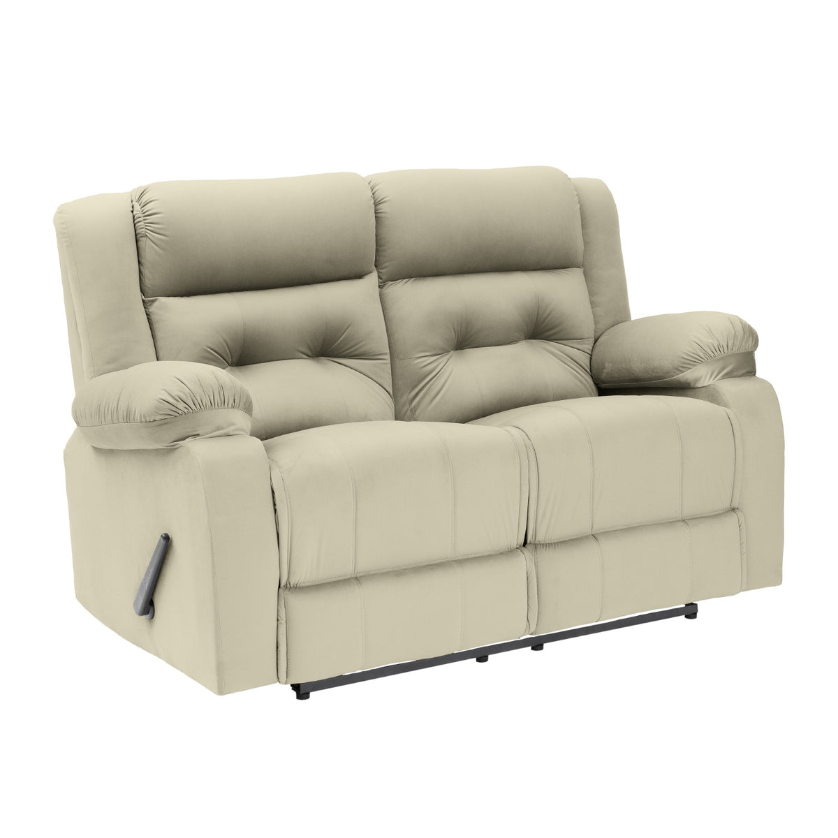 Velvet Double Recliner Chair - NZ30 Light Beige