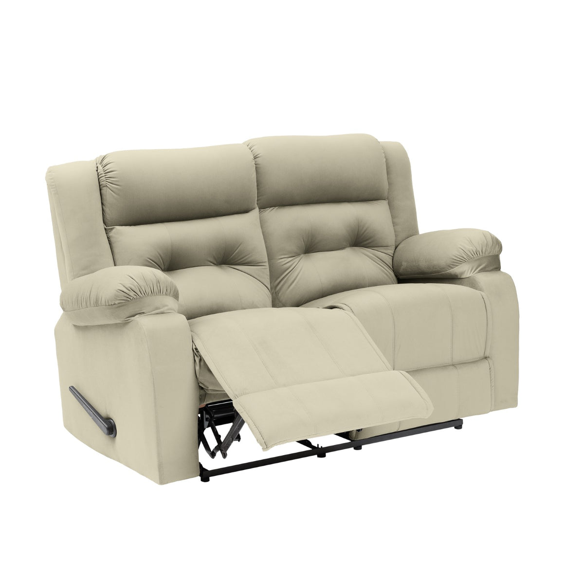 Velvet Double Recliner Chair - NZ30 Light Beige