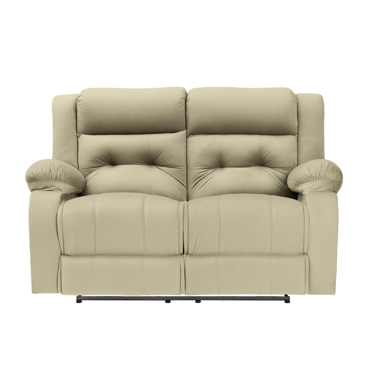 Velvet Double Recliner Chair - NZ30 Dark Ivory