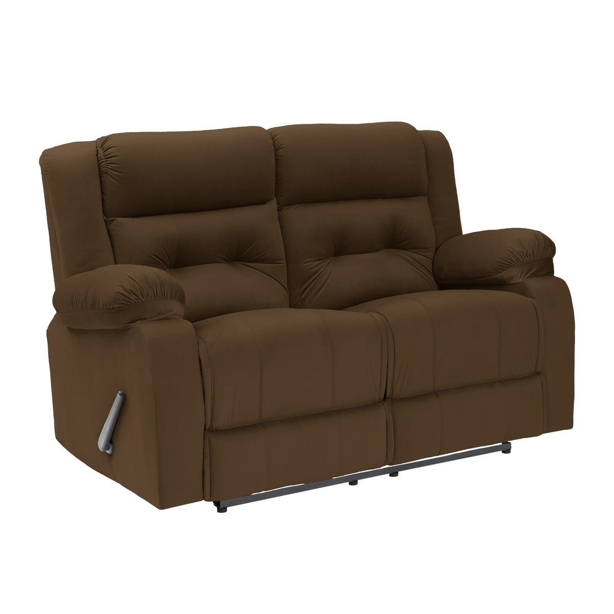 Velvet Double Recliner Chair - NZ30 Brown