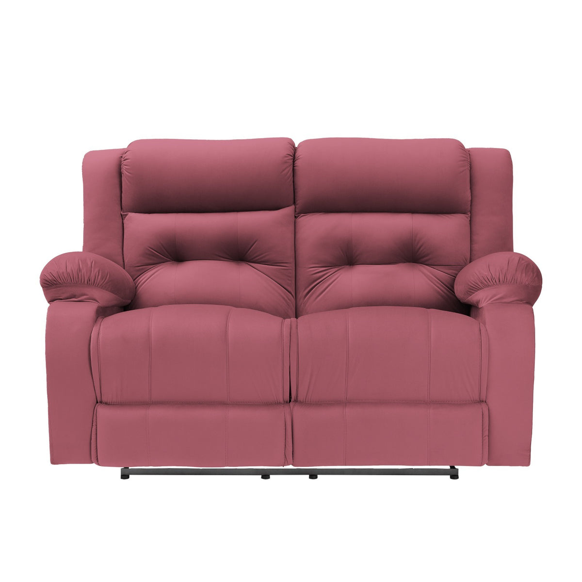 Velvet Double Recliner Chair - NZ30 Dark Pink