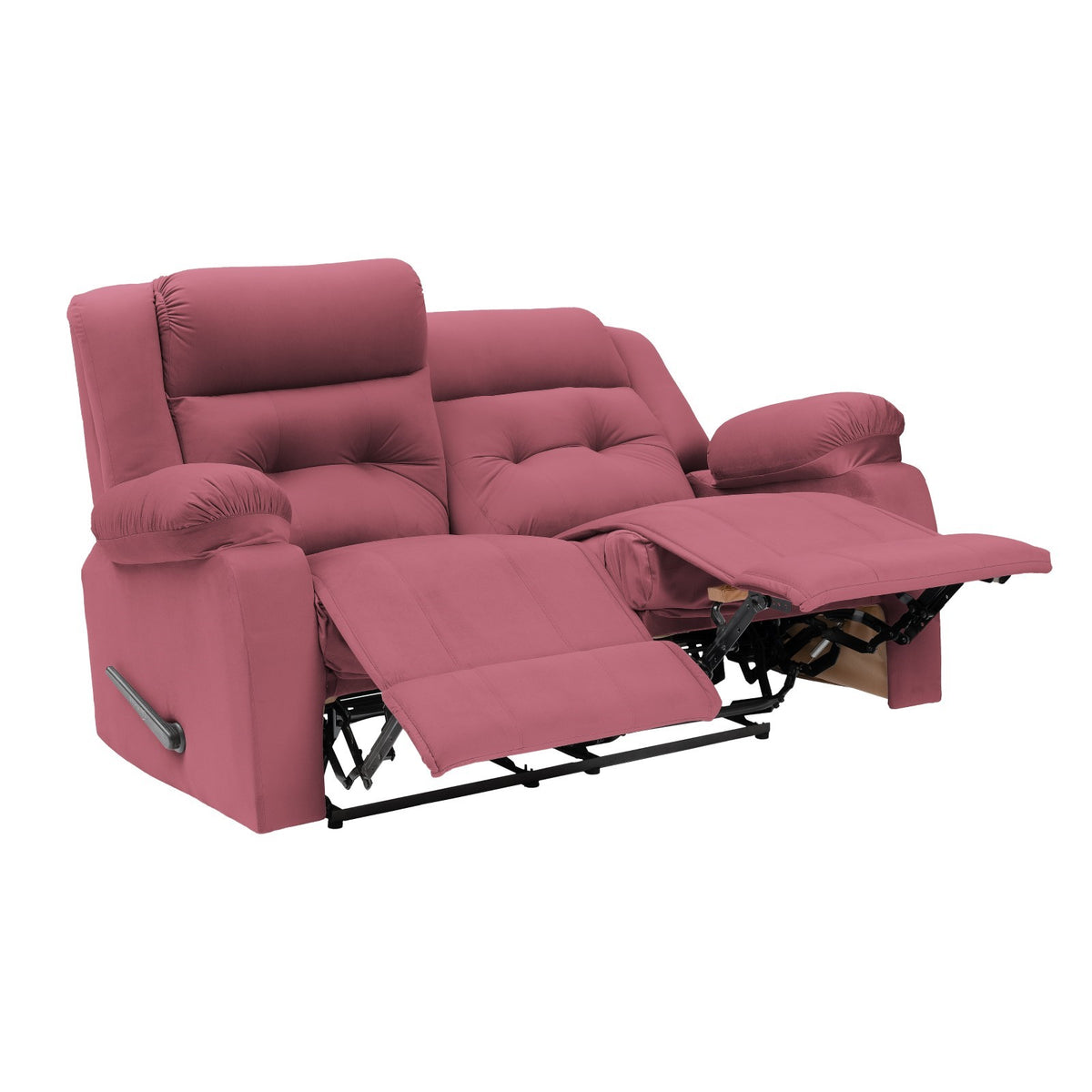 Velvet Double Recliner Chair - NZ30 Dark Pink