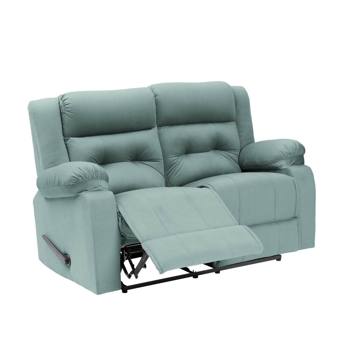 Velvet Double Recliner Chair - NZ30 Light Turquoise