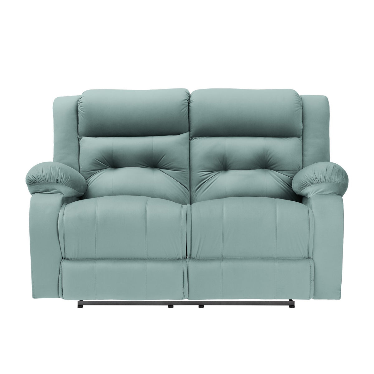 Velvet Double Recliner Chair - NZ30 Light Turquoise