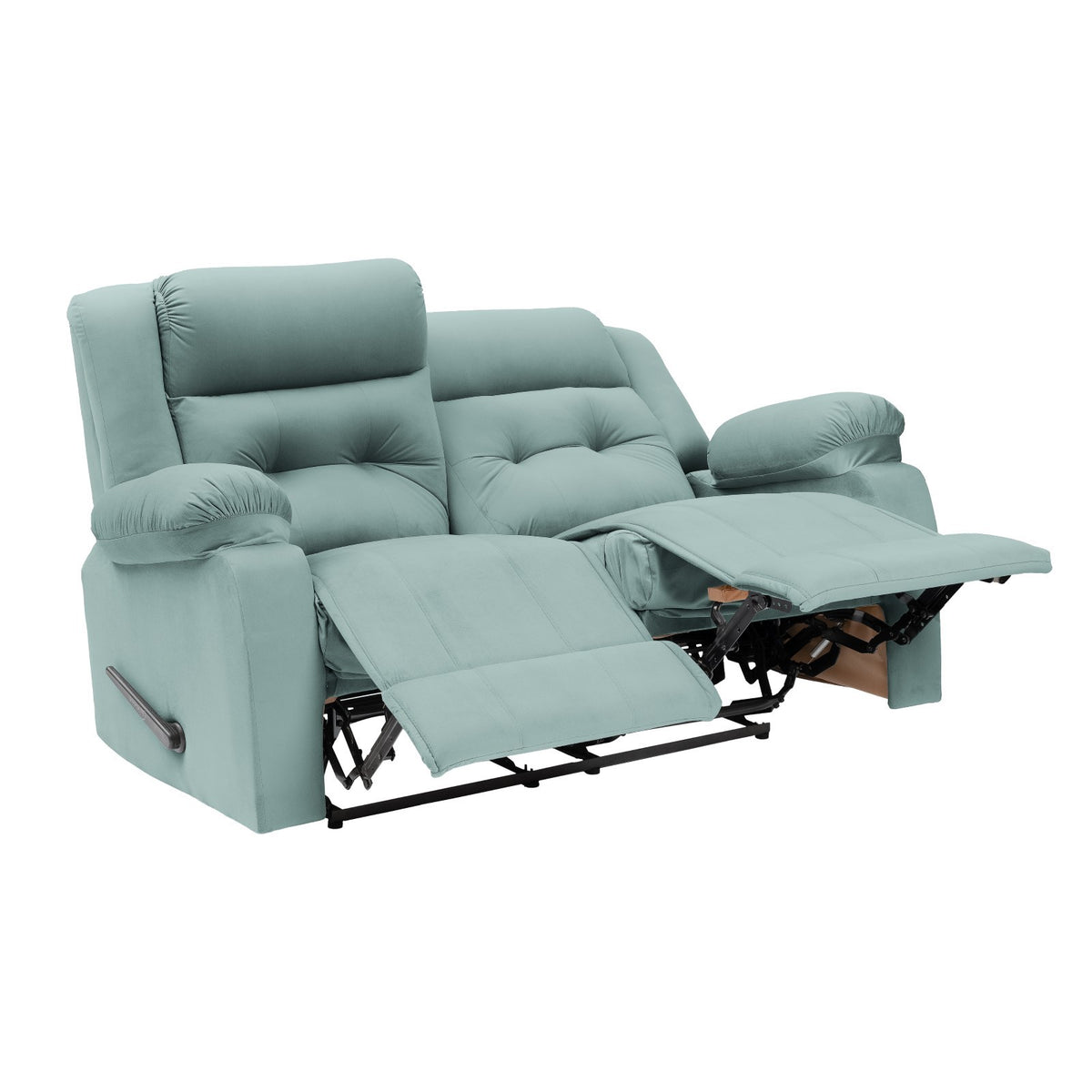 Velvet Double Recliner Chair - NZ30 Light Turquoise