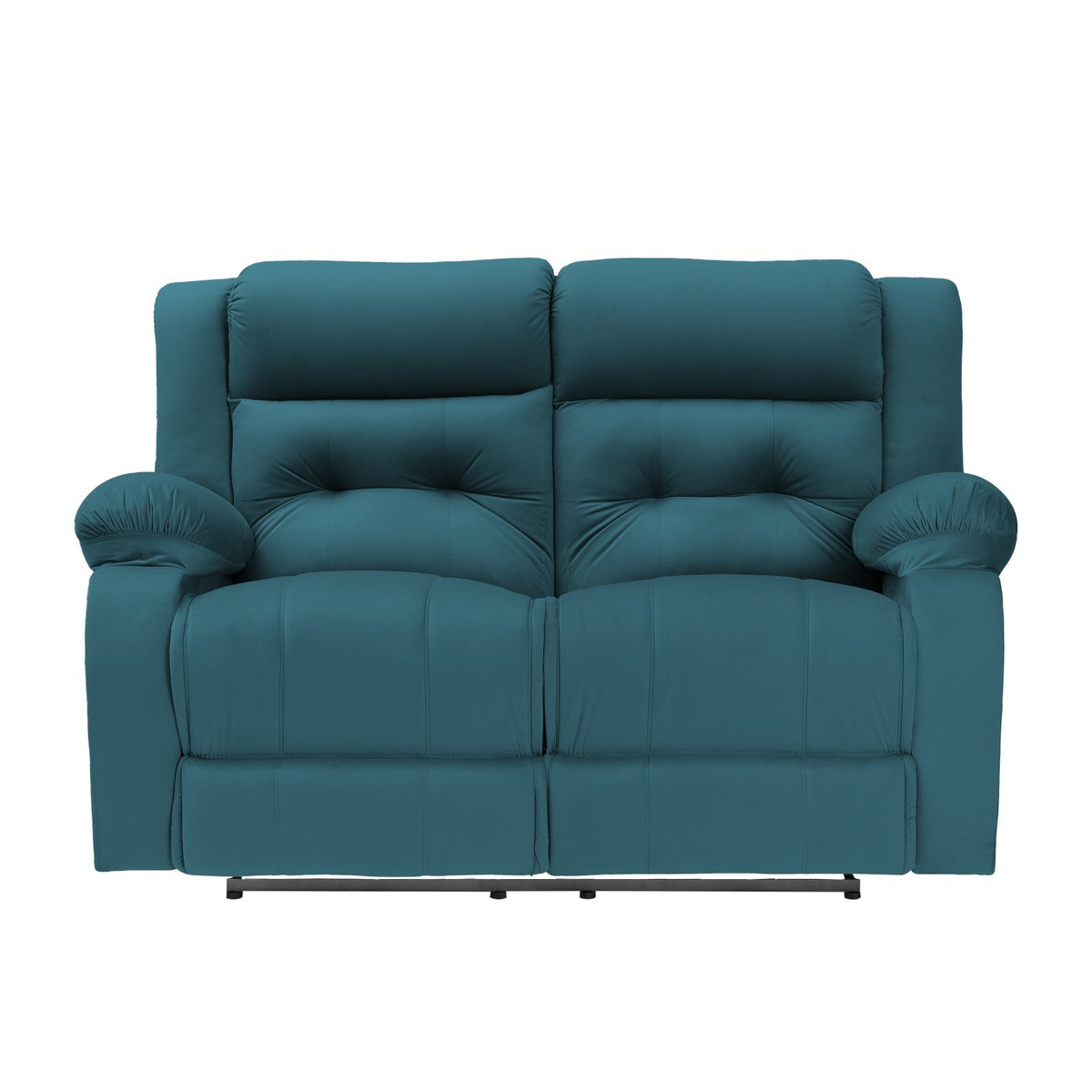 Velvet Double Recliner Chair - NZ30 Dark Turquoise
