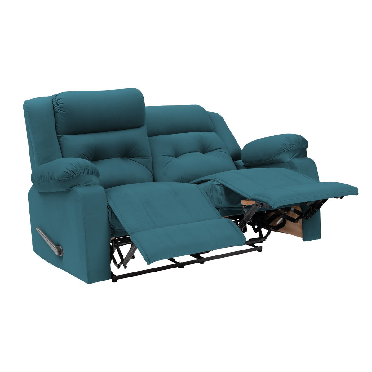 Velvet Double Recliner Chair - NZ30 Dark Turquoise