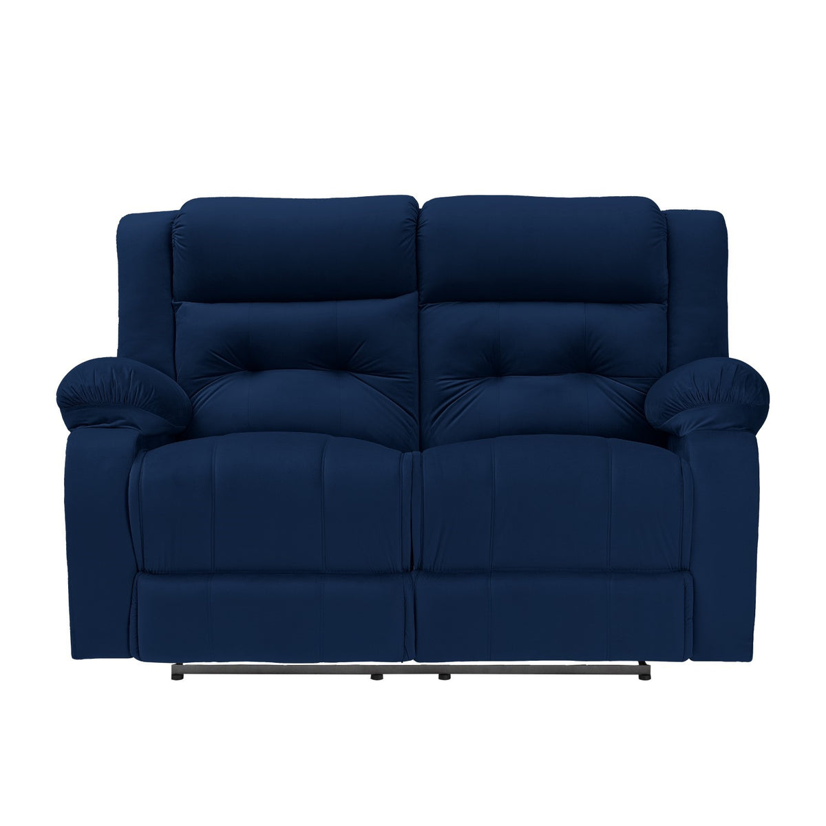 Velvet Double Recliner Chair - NZ30 Dark Blue