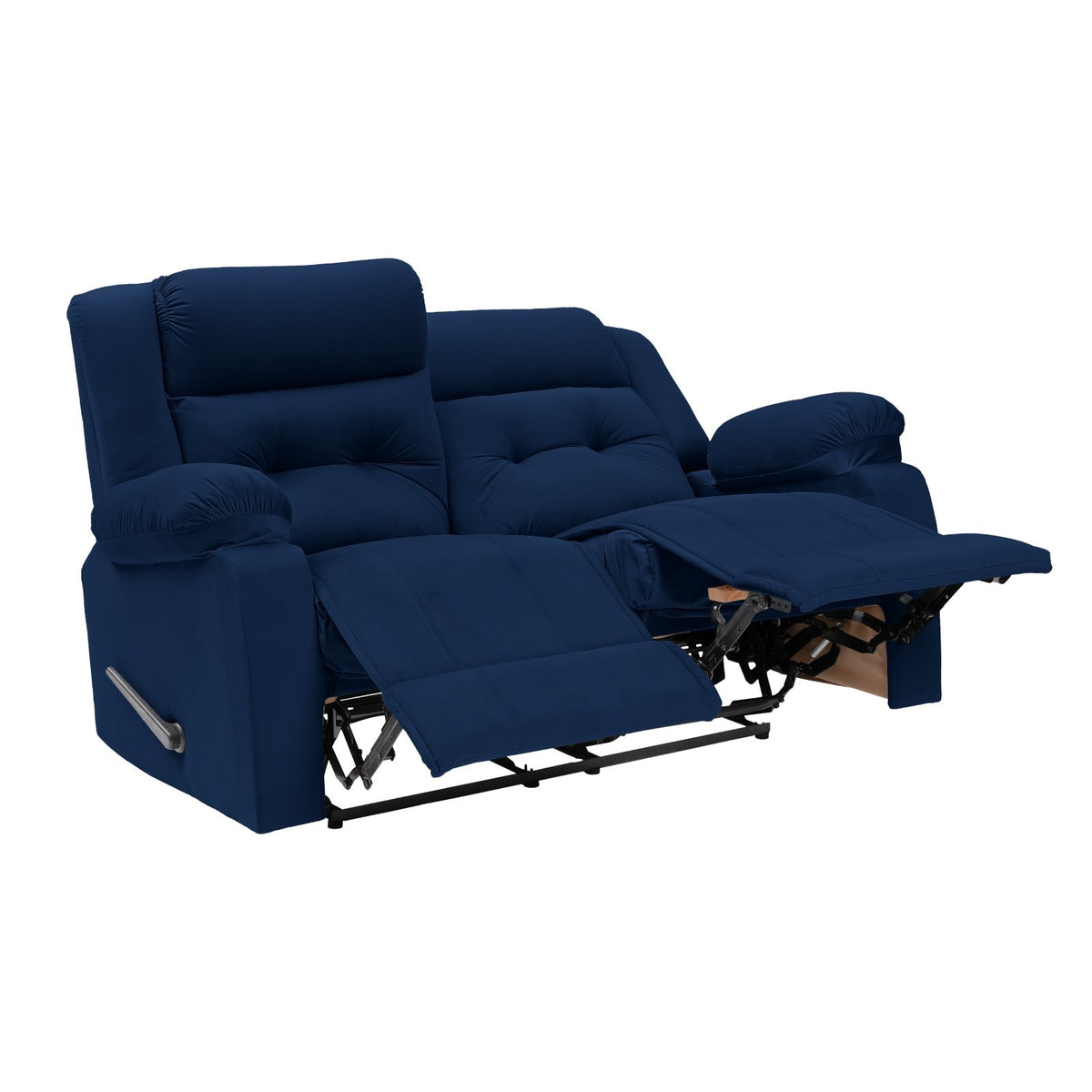 Velvet Double Recliner Chair - NZ30 Dark Blue