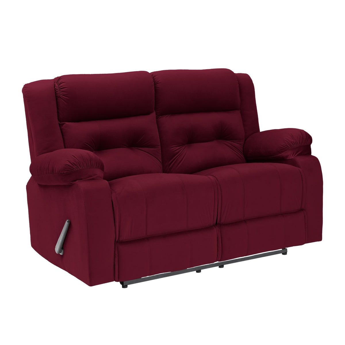 Velvet Double Recliner Chair - NZ30 Burgundy