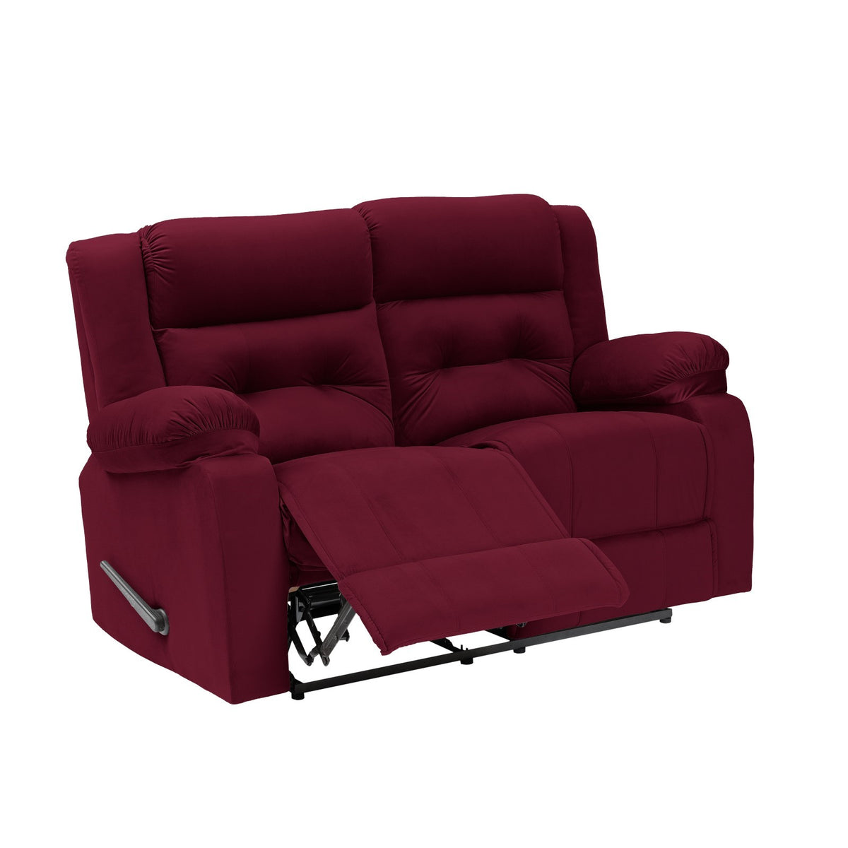 Velvet Double Recliner Chair - NZ30 Burgundy