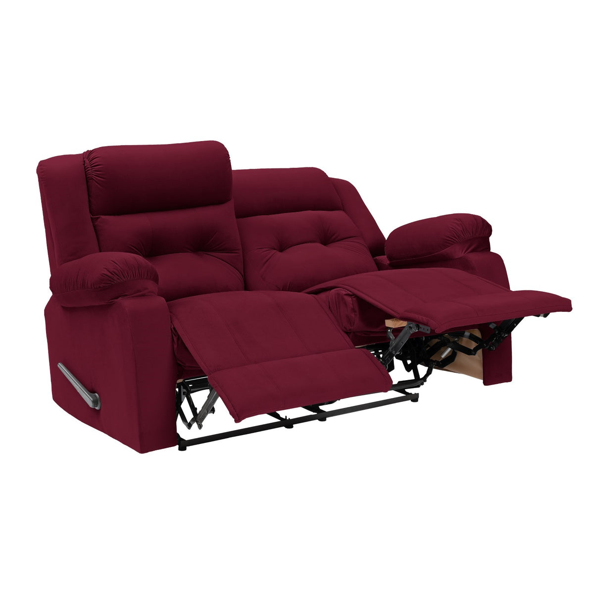 Velvet Double Recliner Chair - NZ30 Burgundy