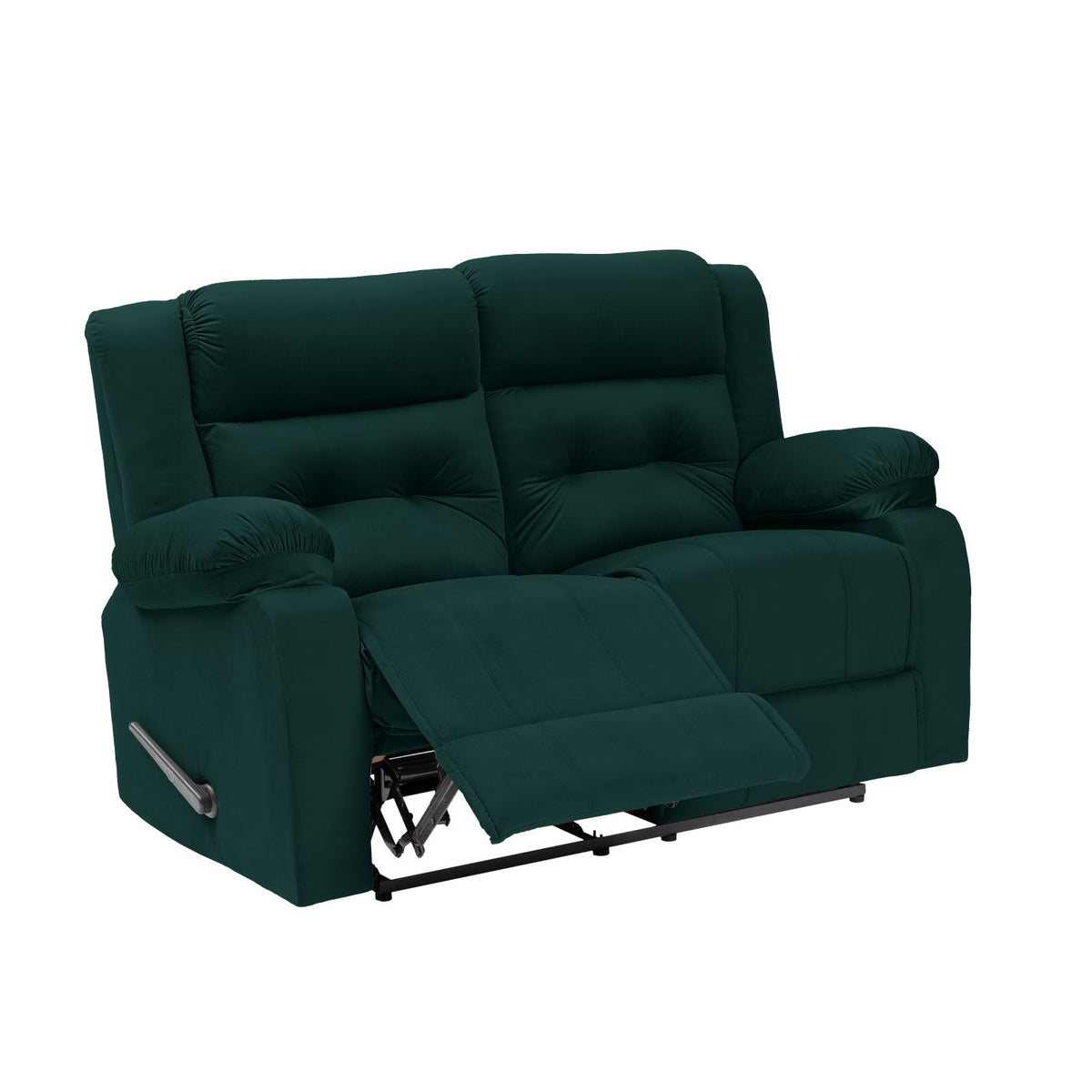 Velvet Double Recliner Chair - NZ30 Dark Green