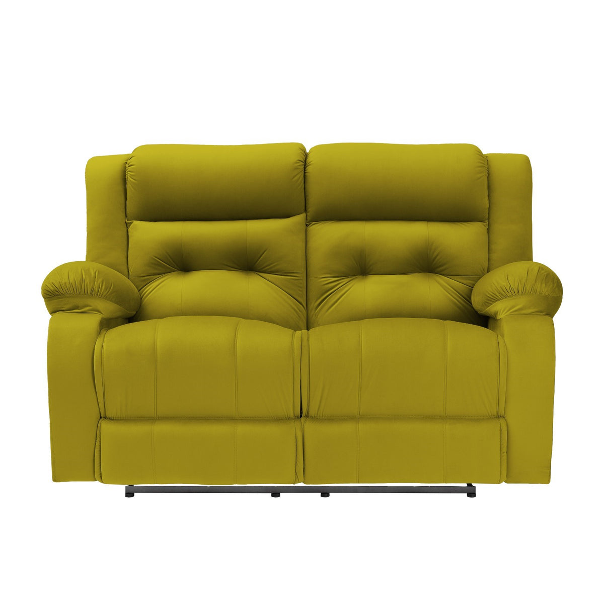 Velvet Double Recliner Chair - NZ30 Gold