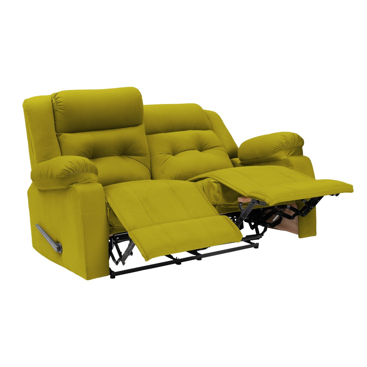 Velvet Double Recliner Chair - NZ30 Gold