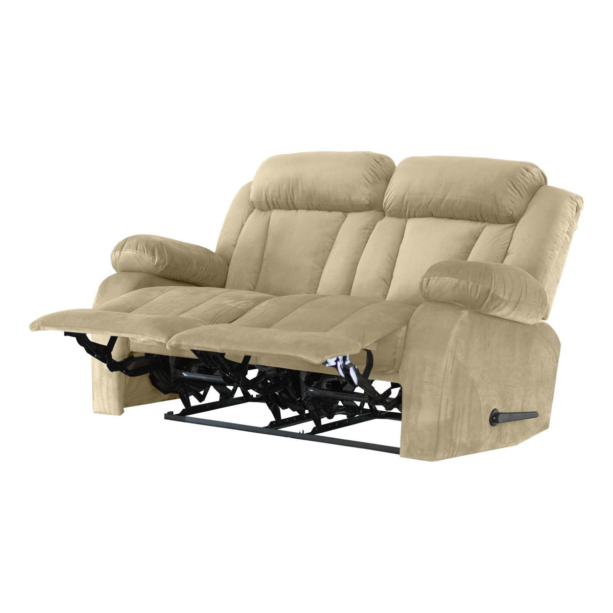 Velvet Double Recliner Chair - NZ50 Light Beige