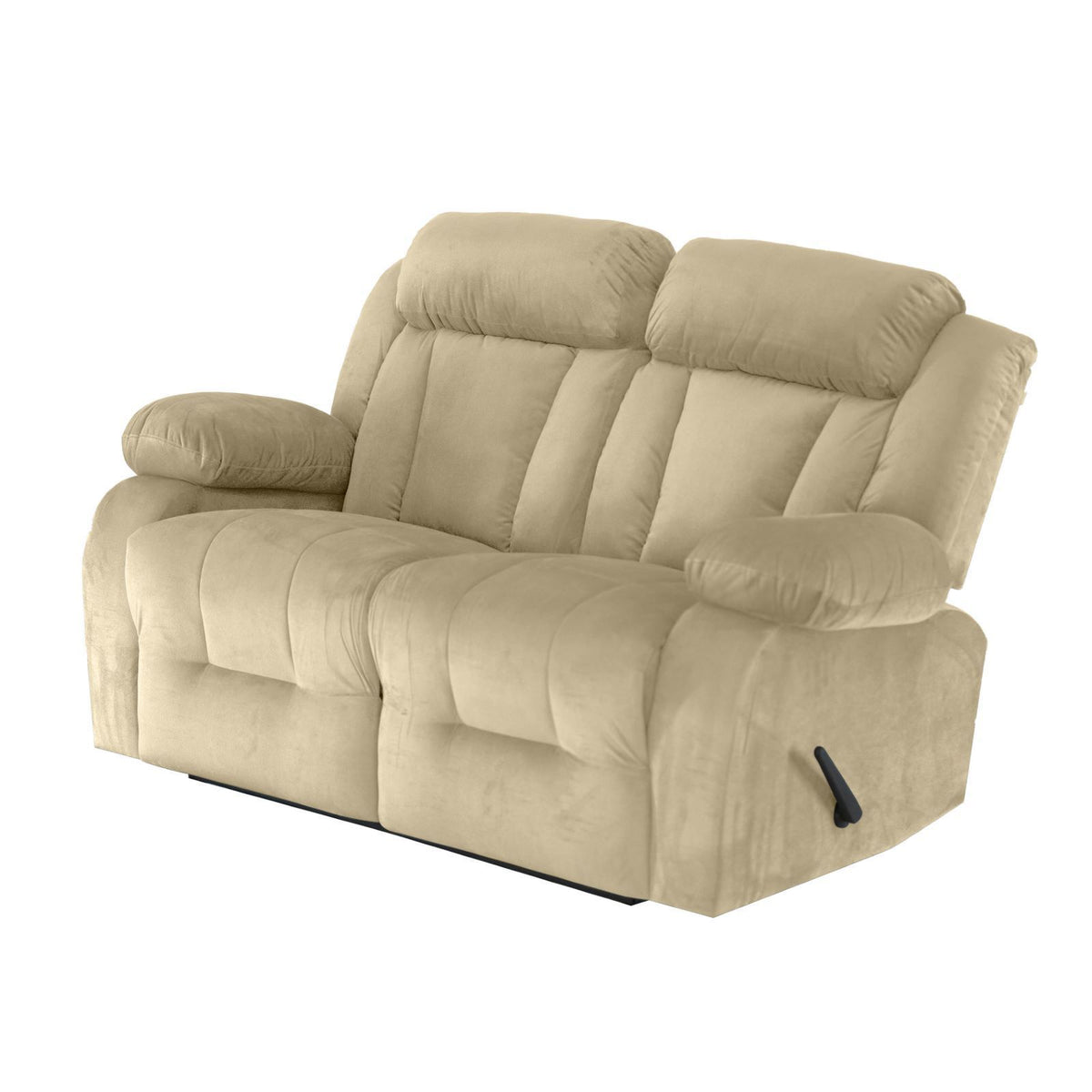 Velvet Double Recliner Chair - NZ50 Light Beige