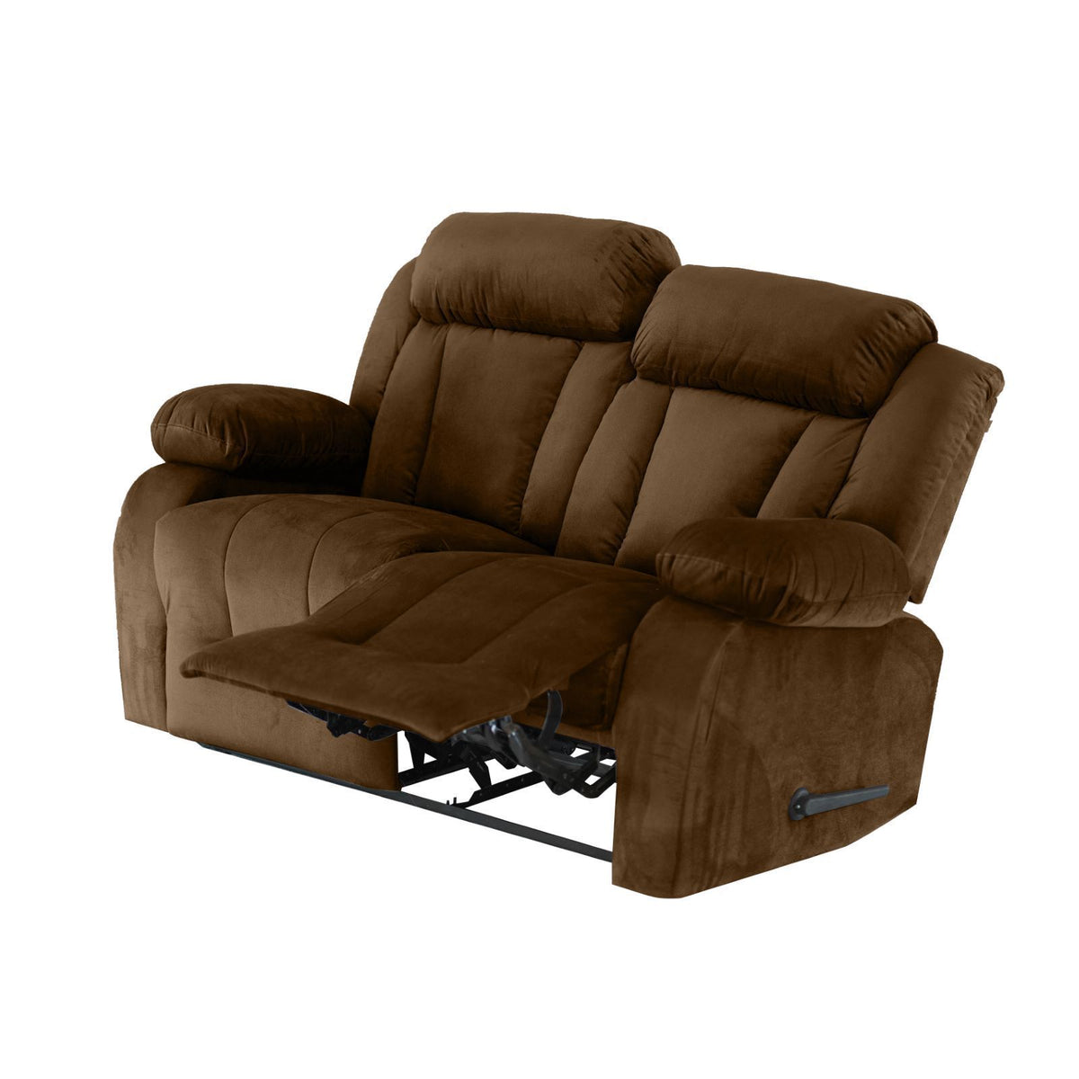 Velvet Double Recliner Chair - NZ50 Brown