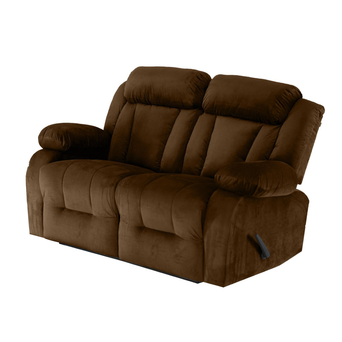 Velvet Double Recliner Chair - NZ50 Brown