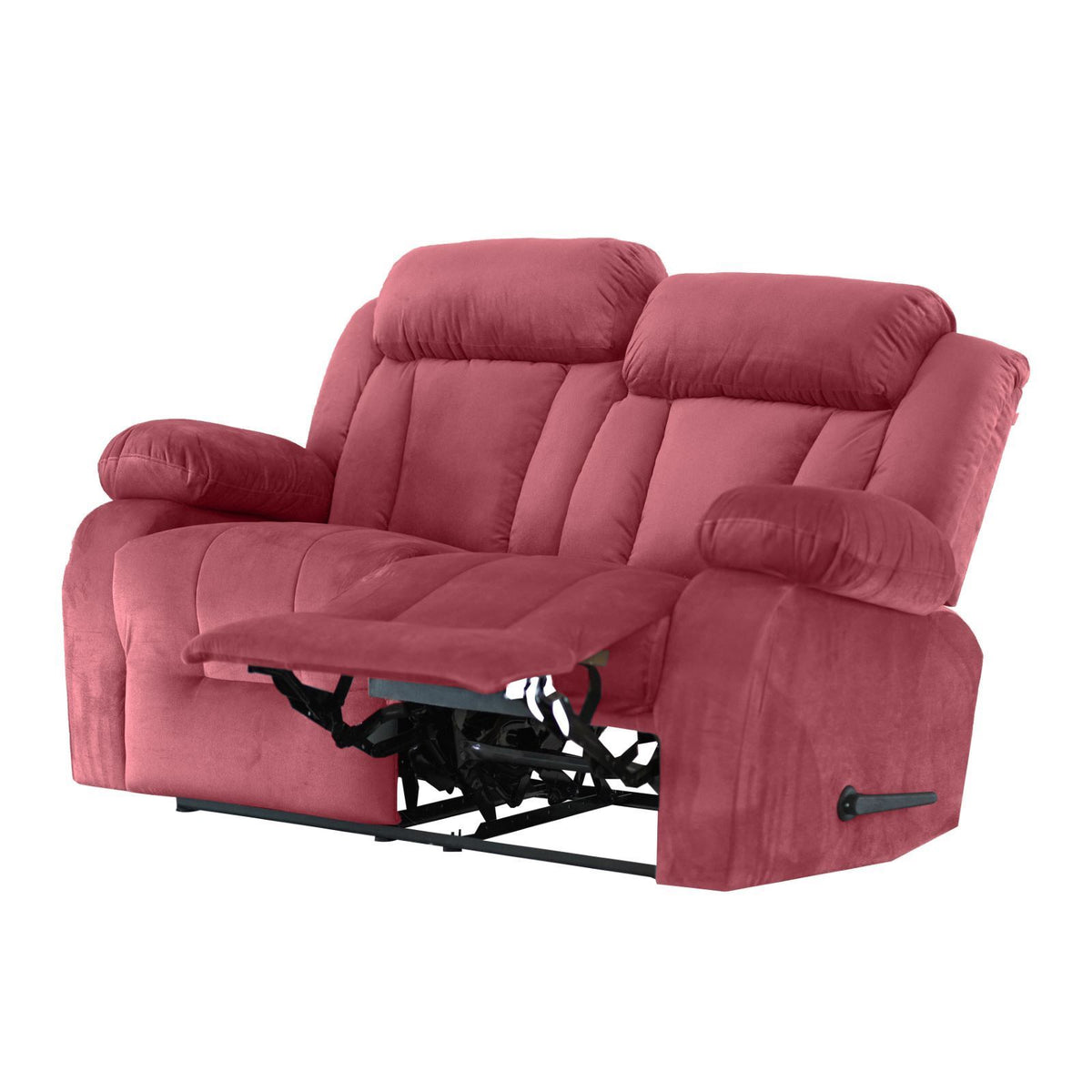 Velvet Double Recliner Chair - NZ50 Dark Pink