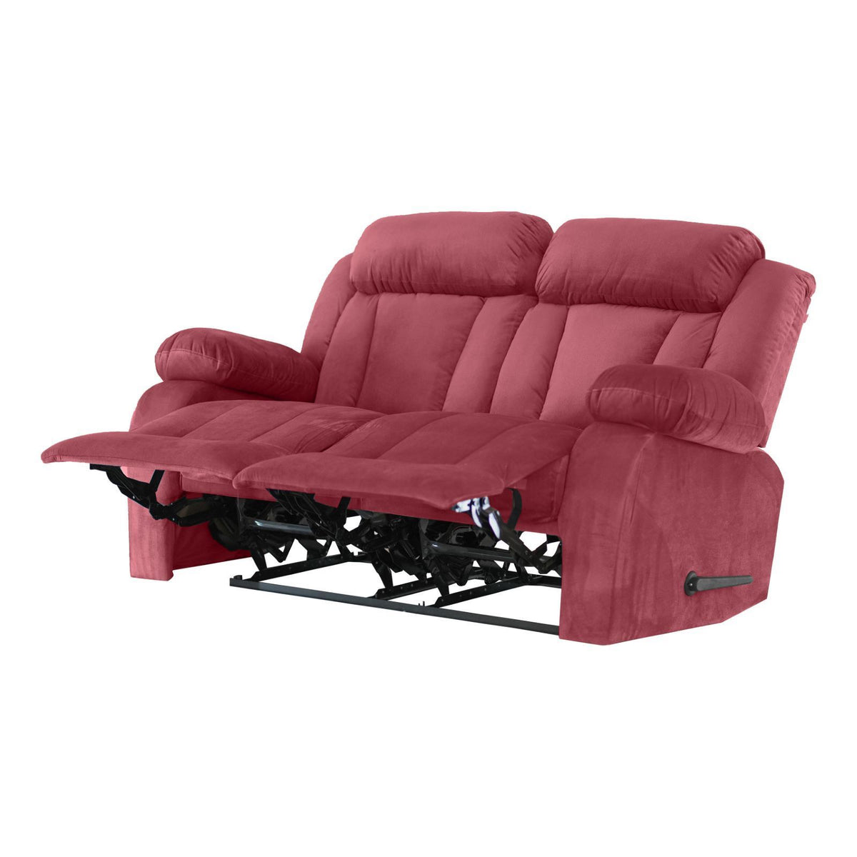 Velvet Double Recliner Chair - NZ50 Dark Pink