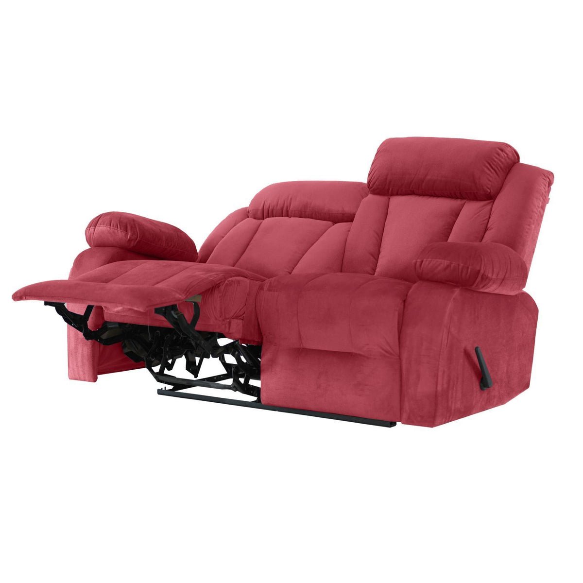 Velvet Double Recliner Chair - NZ50 Dark Pink