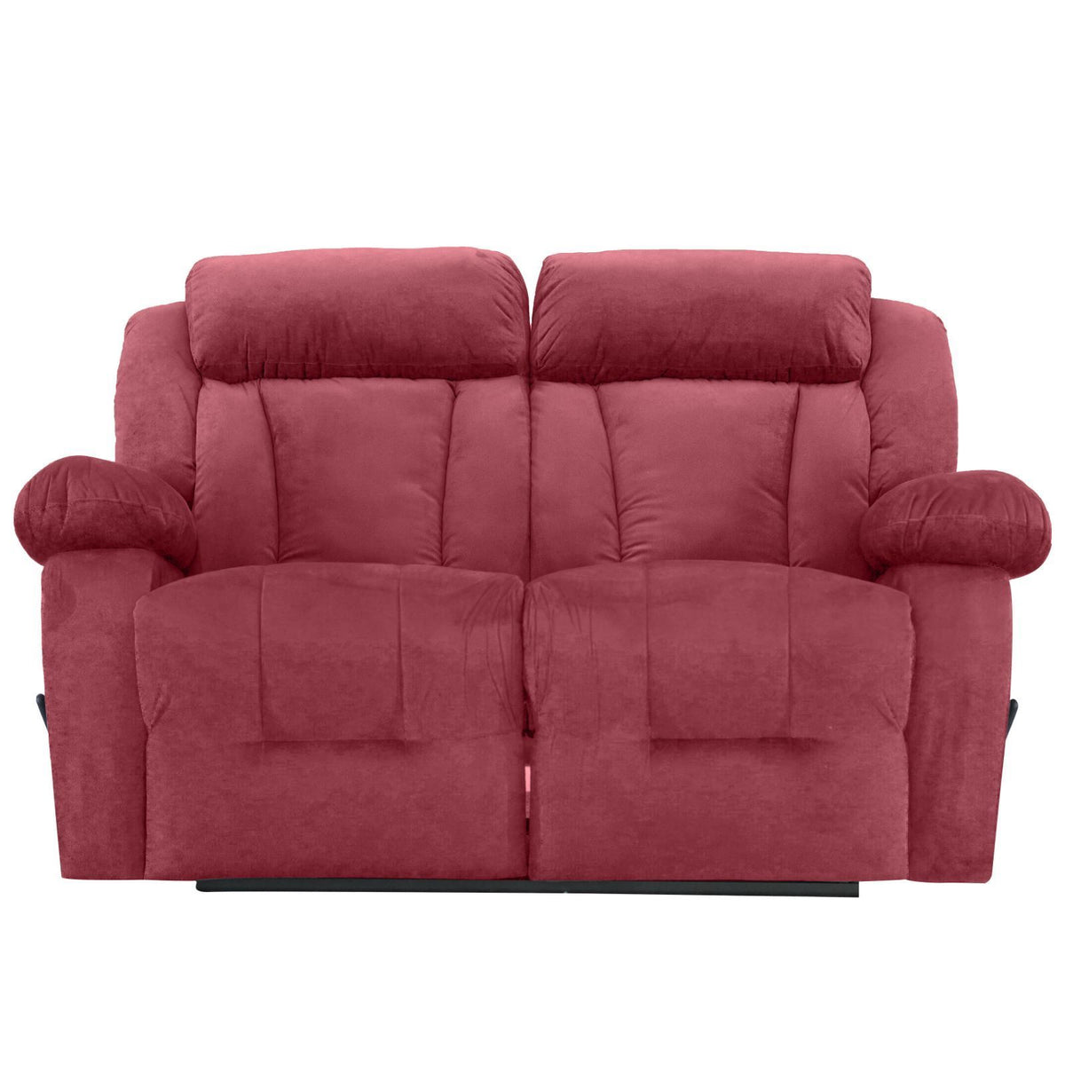 Velvet Double Recliner Chair - NZ50 Dark Pink