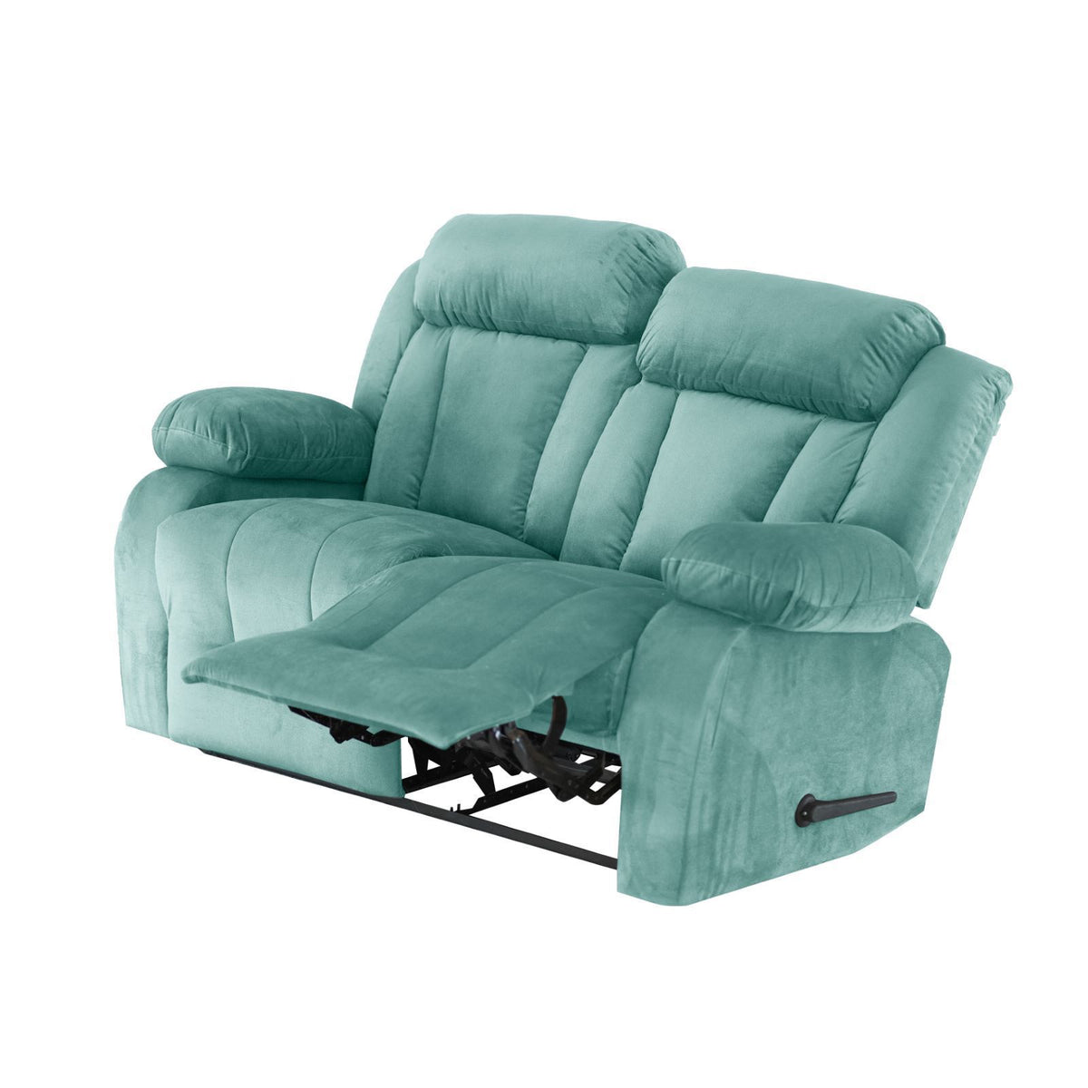 Velvet Double Recliner Chair - NZ50 Light Turquoise