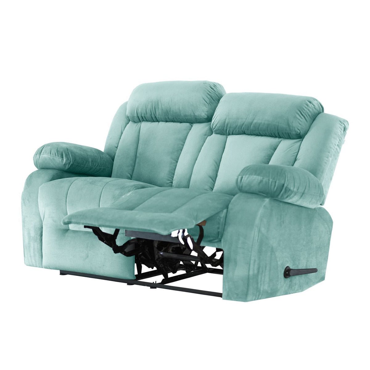 Velvet Double Recliner Chair - NZ50 Light Turquoise