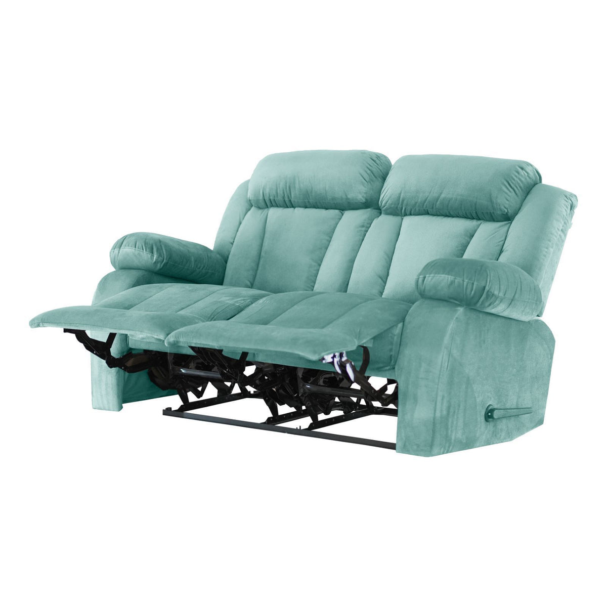 Velvet Double Recliner Chair - NZ50 Light Turquoise