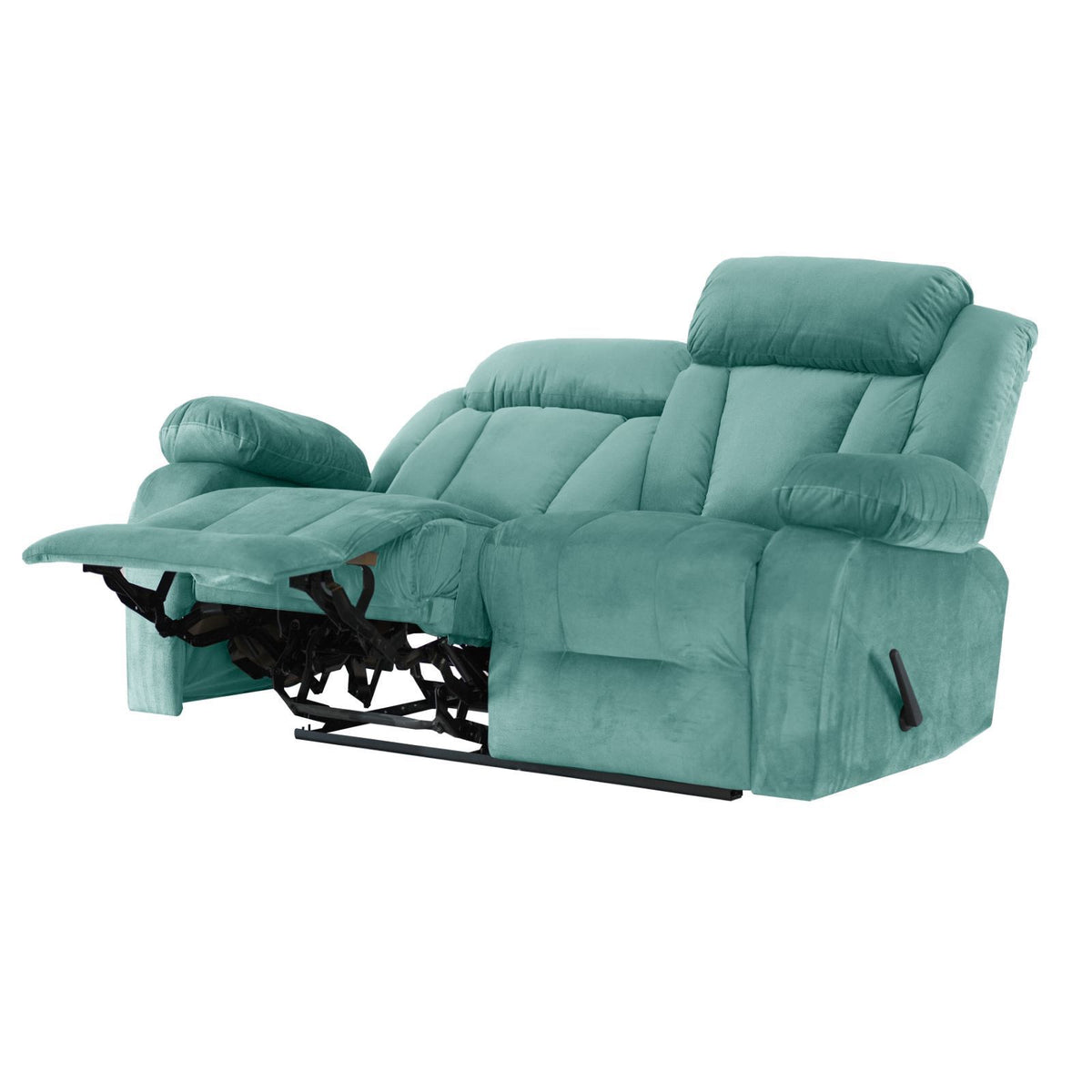 Velvet Double Recliner Chair - NZ50 Light Turquoise
