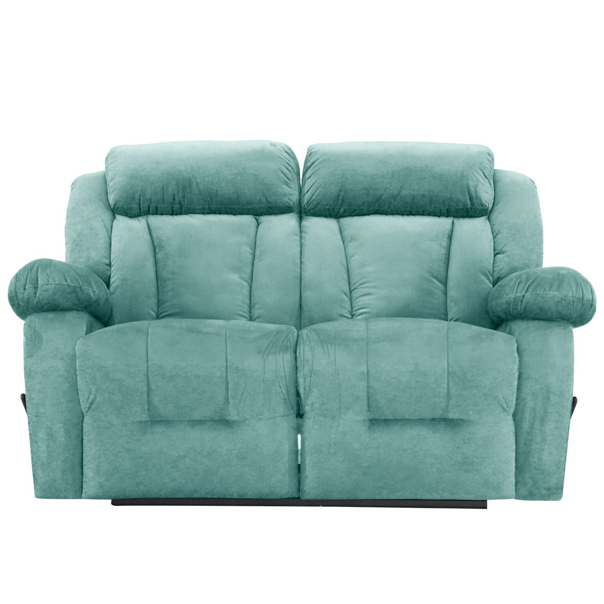 Velvet Double Recliner Chair - NZ50 Light Turquoise