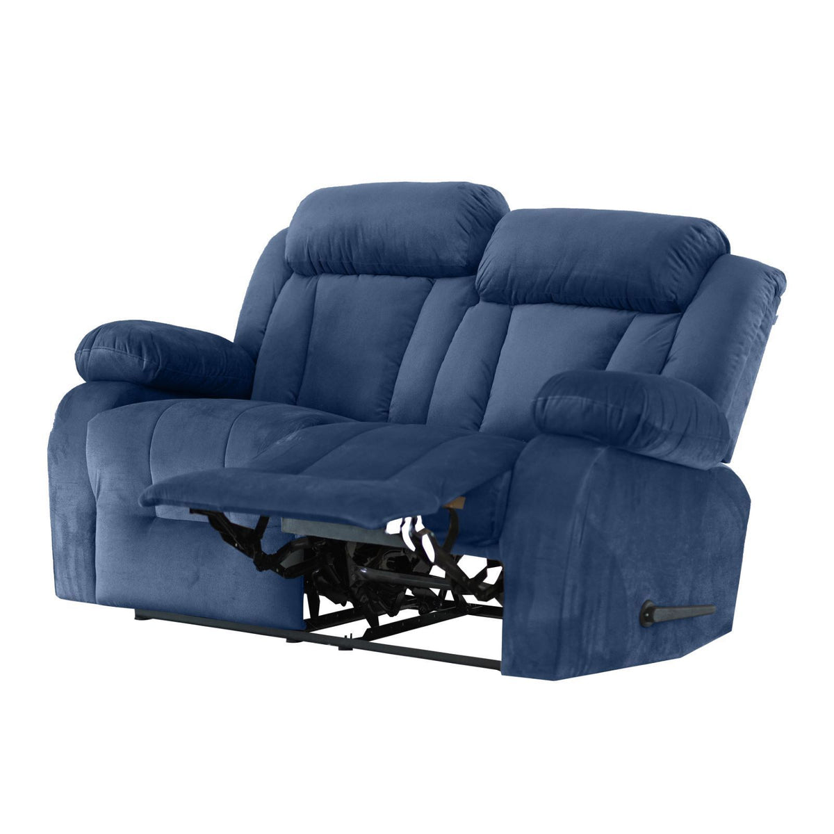Velvet Double Recliner Chair - NZ50 Dark Blue