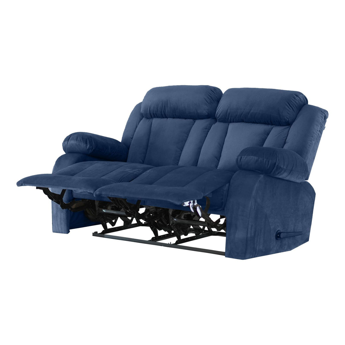 Velvet Double Recliner Chair - NZ50 Dark Blue