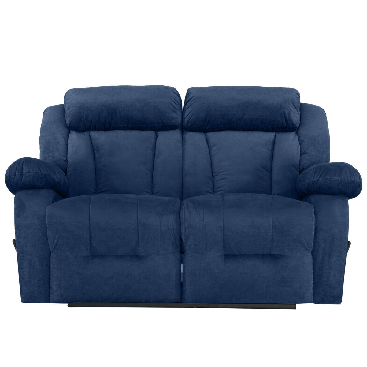 Velvet Double Recliner Chair - NZ50 Dark Blue