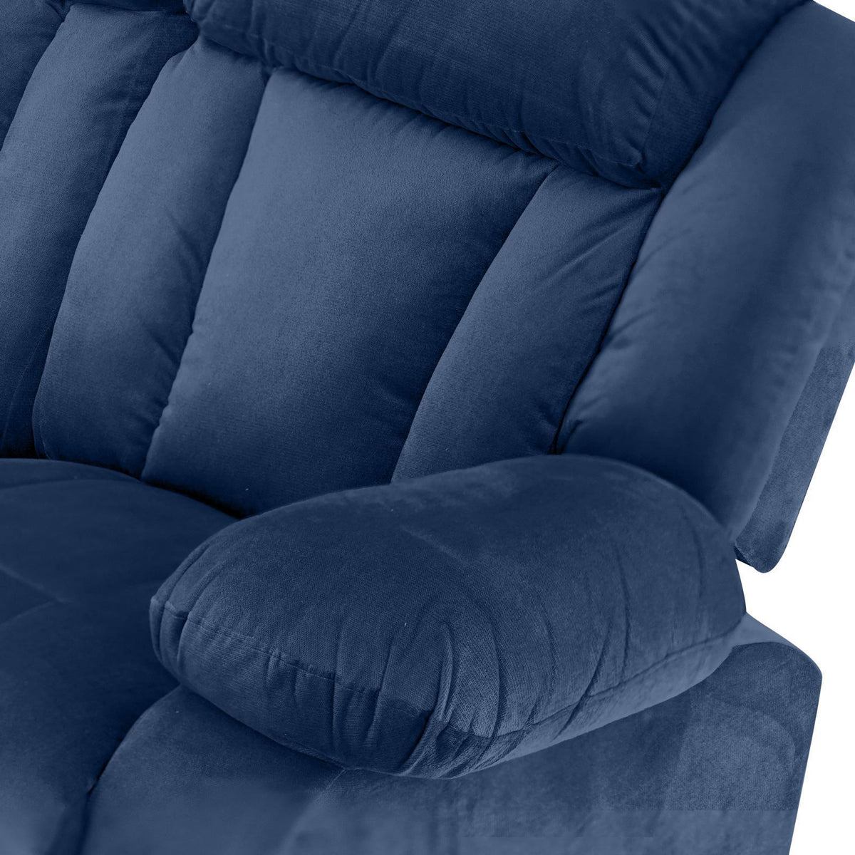 Velvet Double Recliner Chair - NZ50 Dark Blue