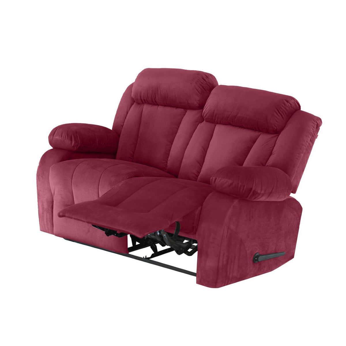 Velvet Double Recliner Chair - NZ50 Burgundy