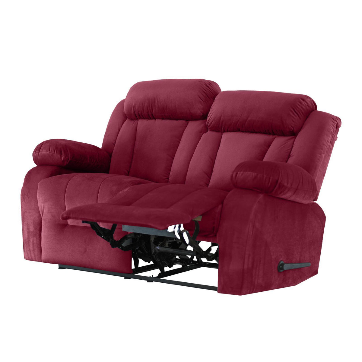 Velvet Double Recliner Chair - NZ50 Burgundy