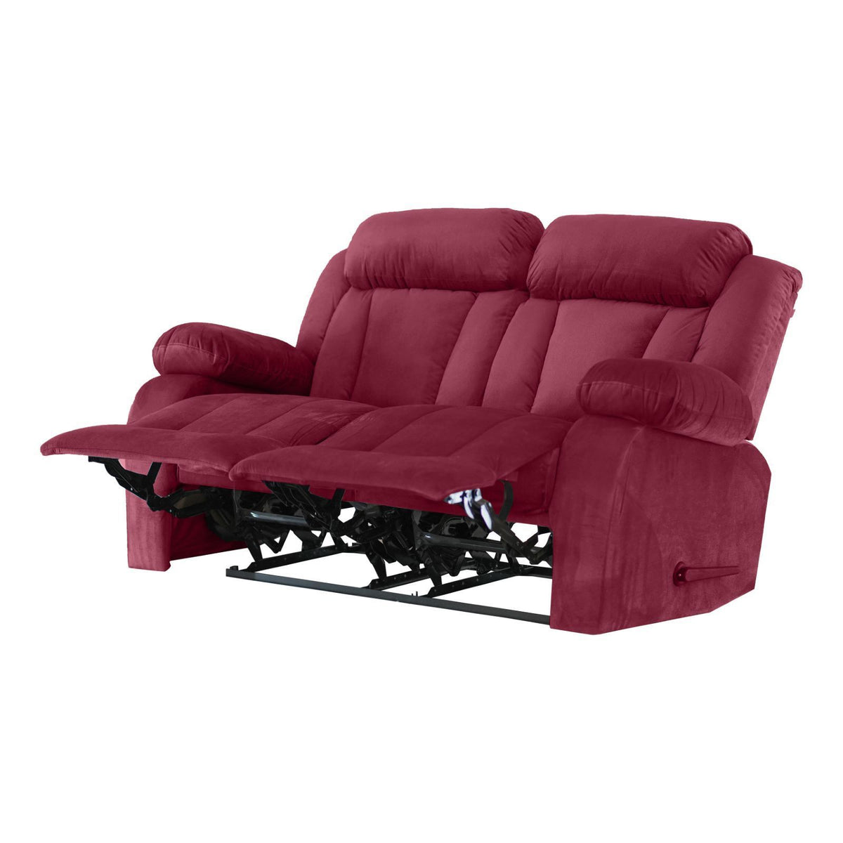 Velvet Double Recliner Chair - NZ50 Burgundy