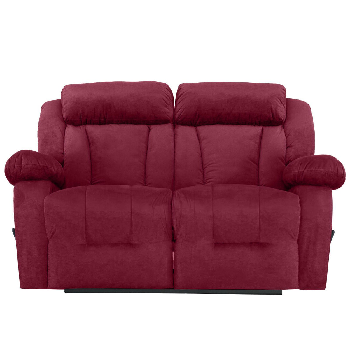 Velvet Double Recliner Chair - NZ50 Burgundy