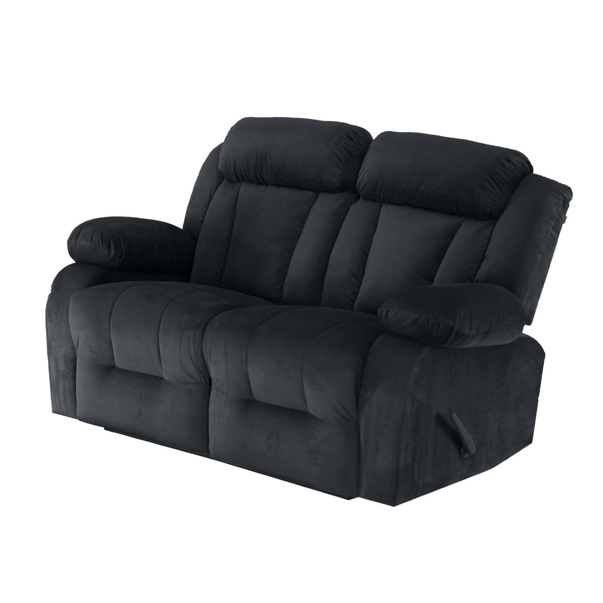 Velvet Double Recliner Chair - NZ50 Dark Grey