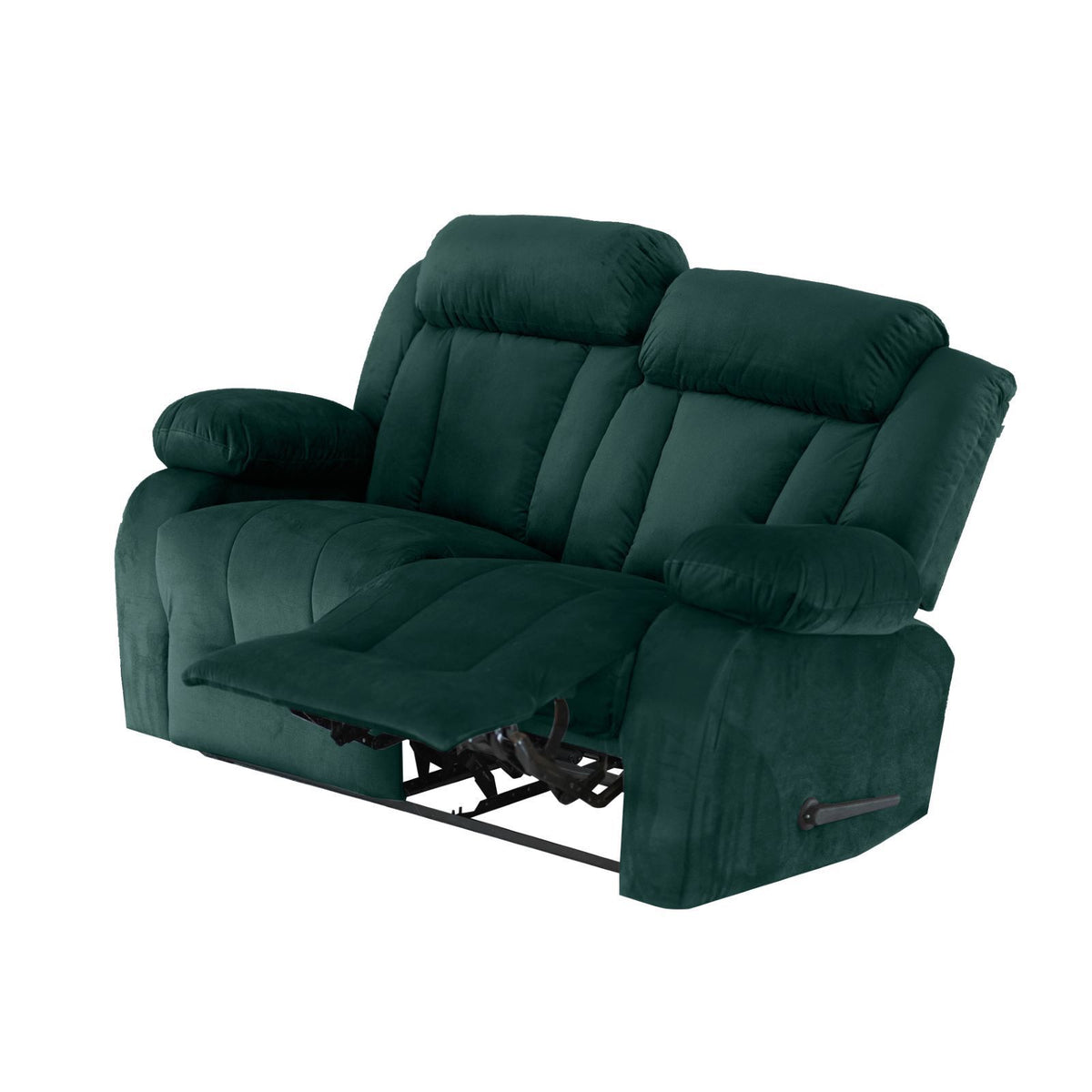 Velvet Double Recliner Chair - NZ50 Dark Green