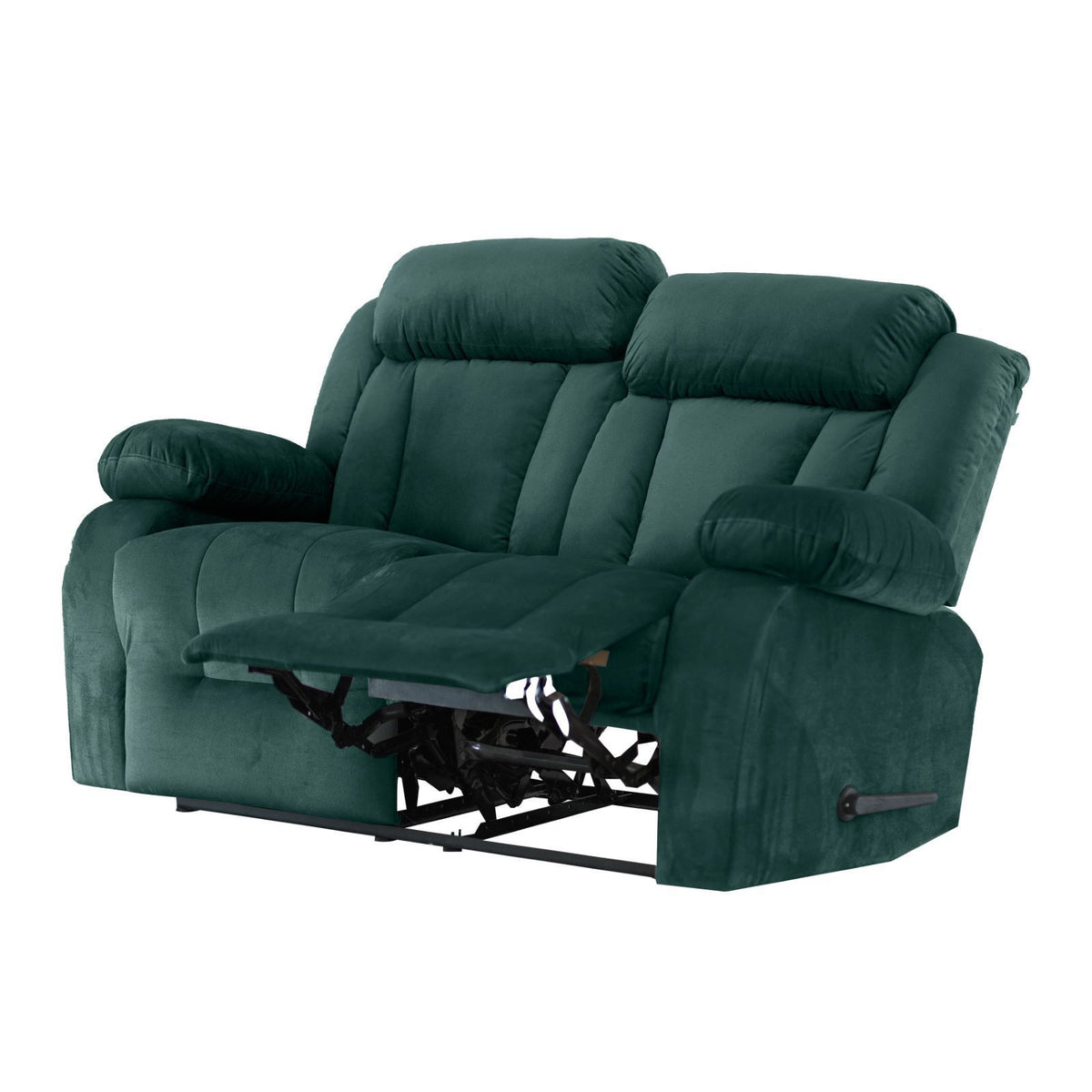 Velvet Double Recliner Chair - NZ50 Dark Green