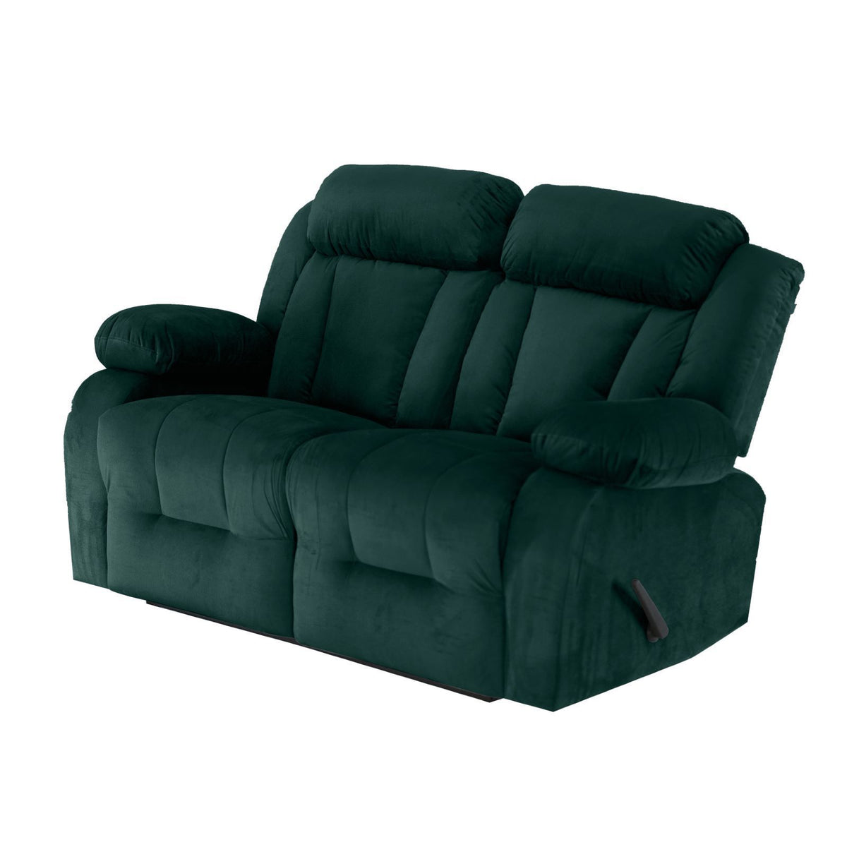 Velvet Double Recliner Chair - NZ50 Dark Green