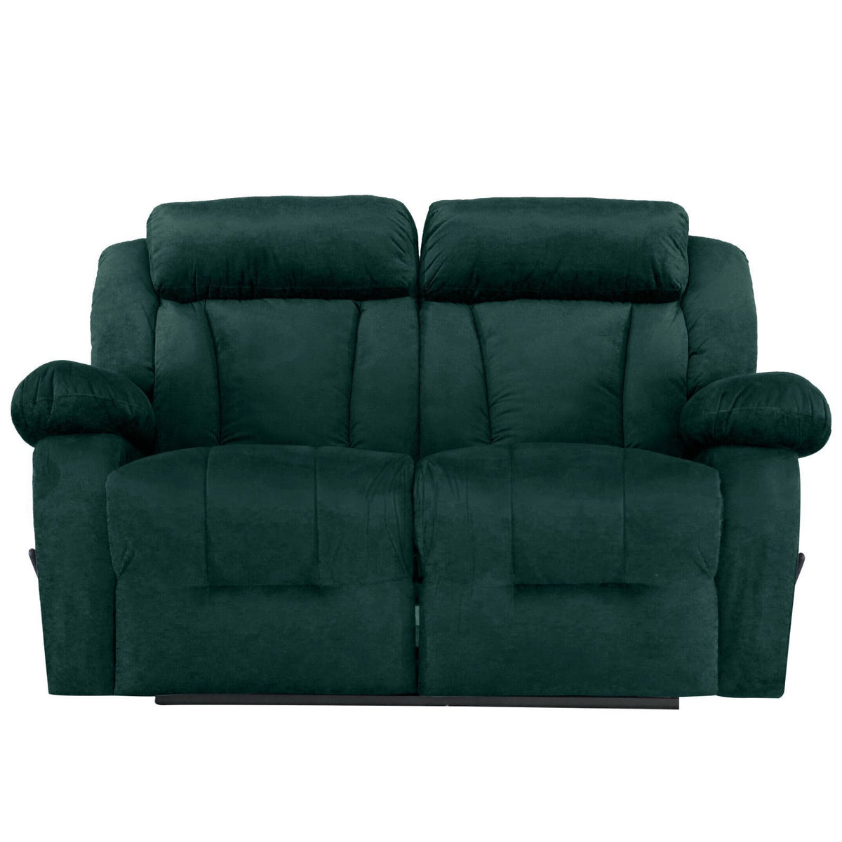 Velvet Double Recliner Chair - NZ50 Dark Green