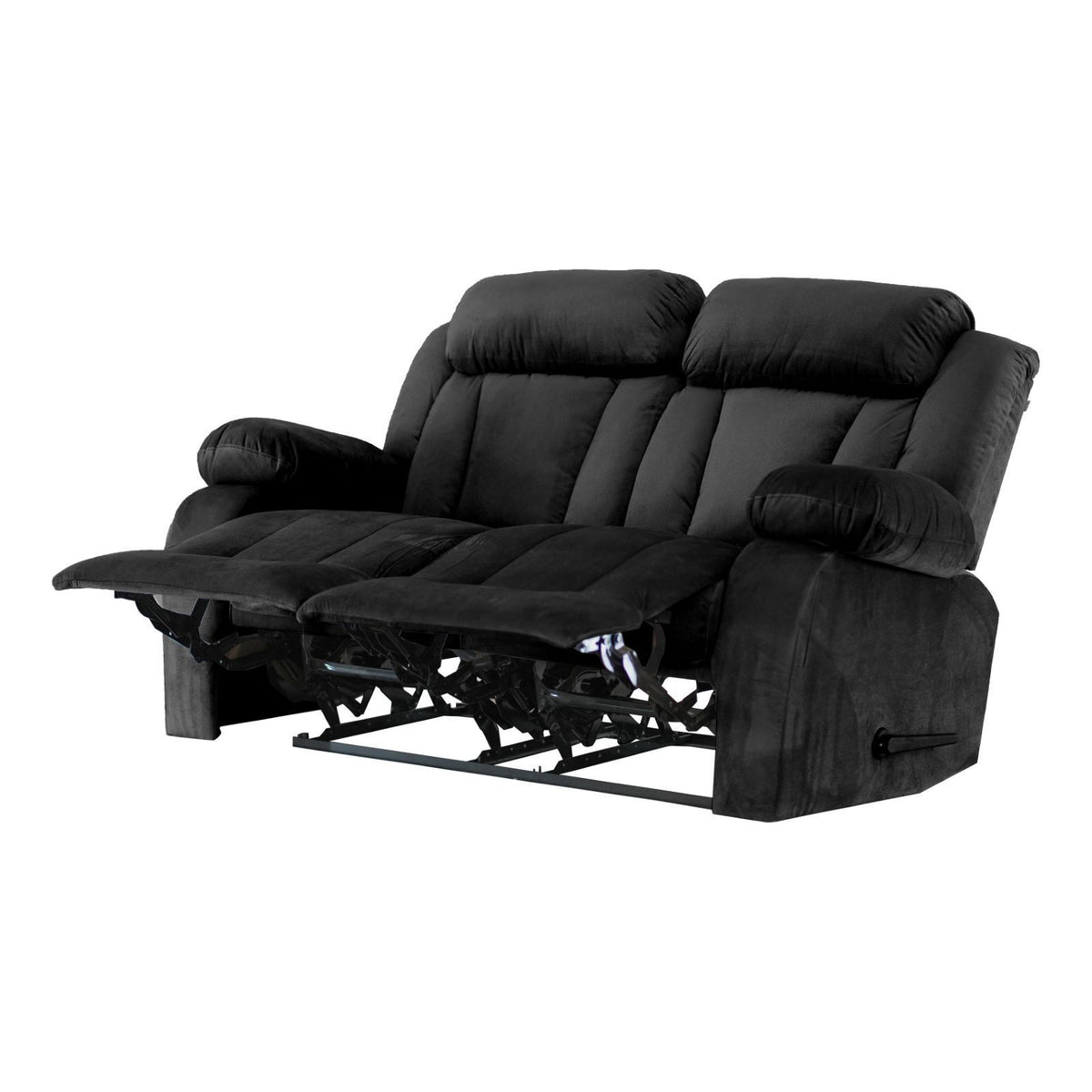 Velvet Double Recliner Chair - NZ50 Gold